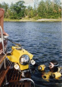Mini Rover MK II serial #3 surveying historic shipwrecks in Lake Champlain